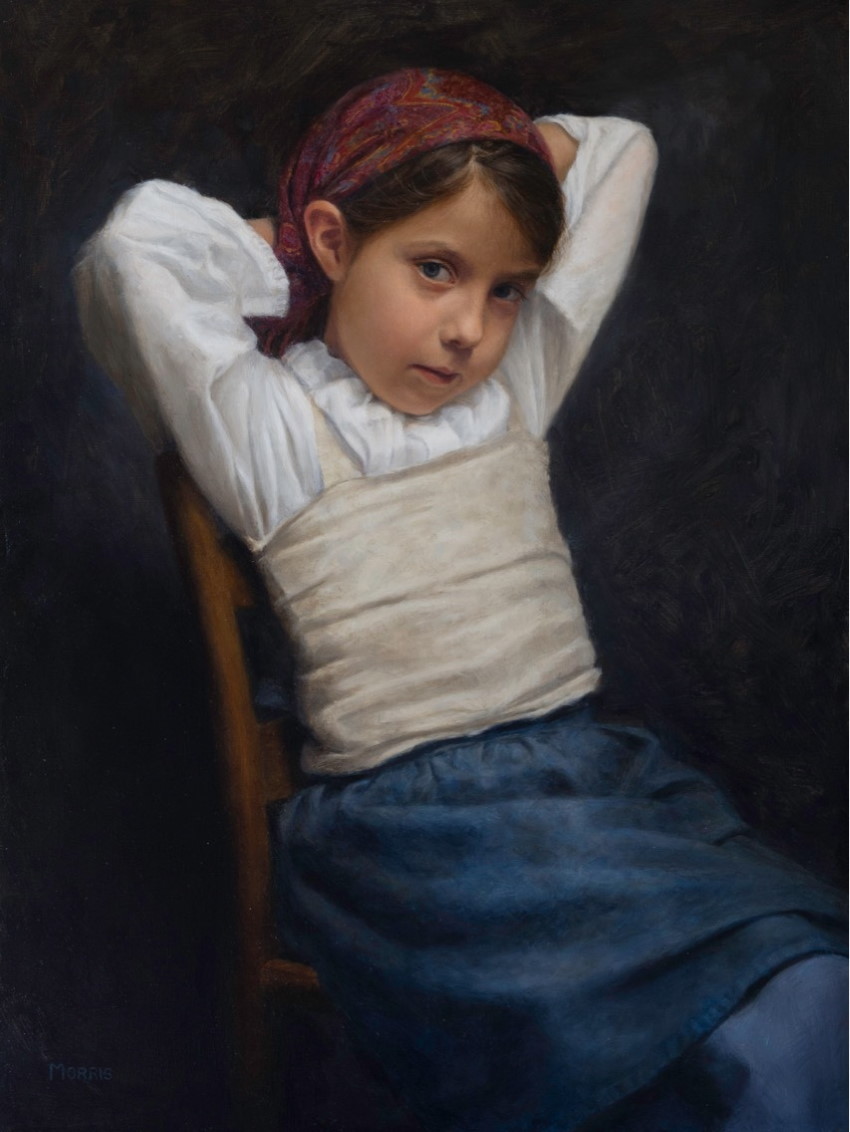 דיוקן של ילדה, ציור שמן מאת קתי מוריס