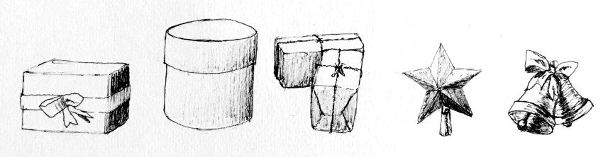רישום בעט של קישוטים וקופסאות עבור עץ
