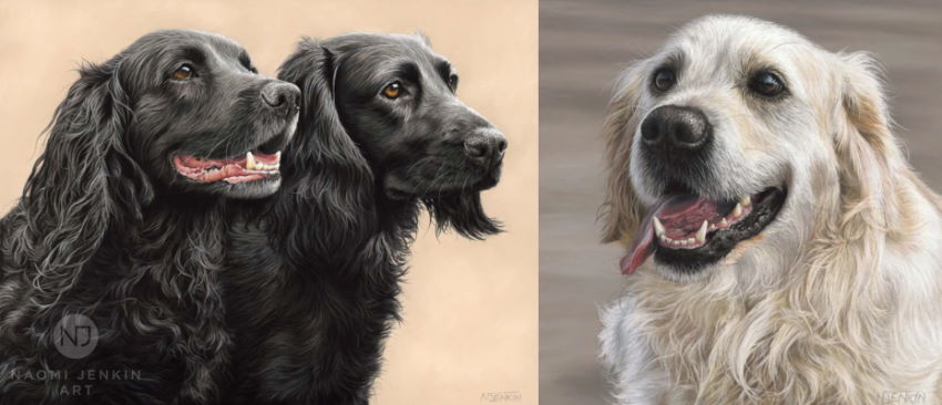 ציור של כלבים על ידי נעמי גנקין