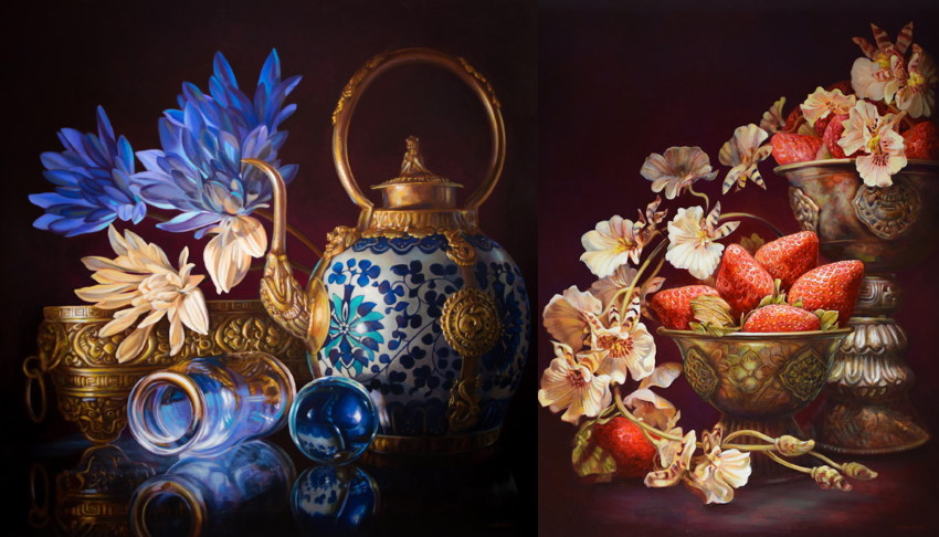 ציורים של פרחים ופירות על ידי גטיה קלי