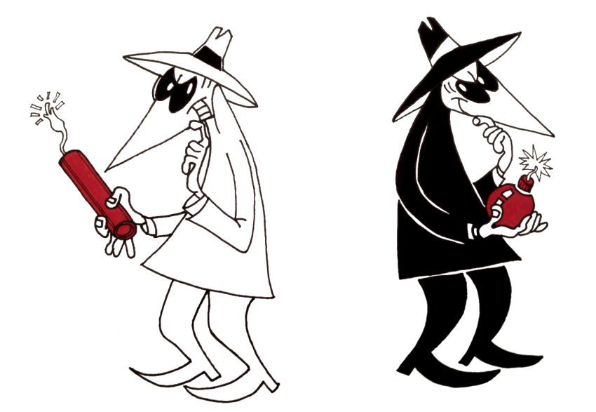 ציור בעט ומרקרים של Spy vs. Spy from Mad magazine