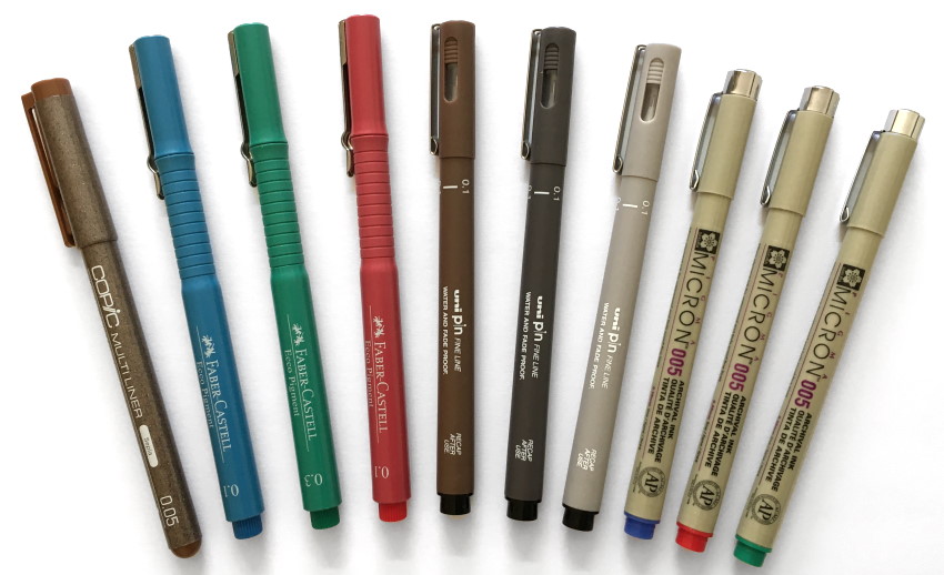 עטים עם צבעים