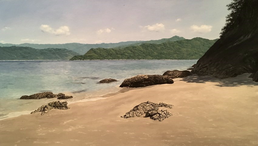 ציור שמן ריאליסטי, חוף ים